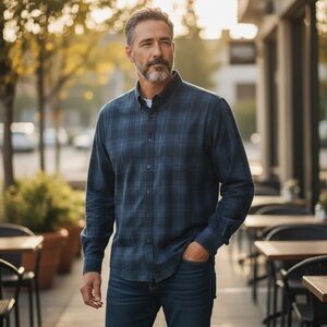 Van Heusen Blue Casual Button Down Shirt